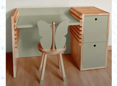 ESCRITORIO NACION MUEBLES ANGELA 50 CM X 100 CM MADERA NATURAL EGULABLE PARA MINÑOS