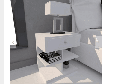 VELADOR NACION MUEBLES BLANCA MINIMALISTA MODERNO BLANCO HUMO