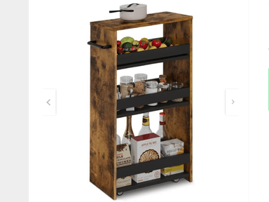 CARRITO NACION MUEBLES HAWAI 3 REPISAS MULTIFUNCIONAL