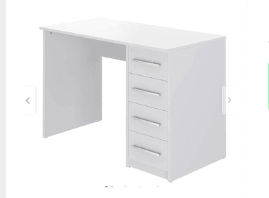 ESCRITORIO NACION MUEBLES LIA 112 CM X 56 CM BLANCO HUMO 4 CAJONES