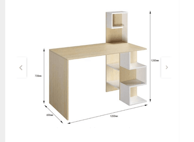 ESCRITORIO NACION MUEBLES LEX 120 CM X 60 CM BLANCO MULTIFUNCIONAL - 2