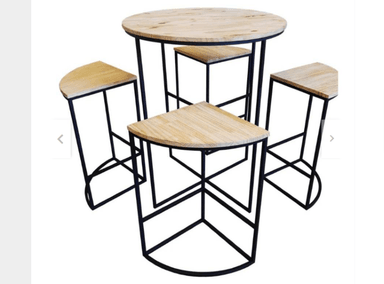 JUEGO DE MESA NACION MUEBLES IBIZA INDUSTRIAL - 1