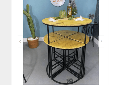 JUEGO DE MESA NACION MUEBLES IBIZA INDUSTRIAL - 2