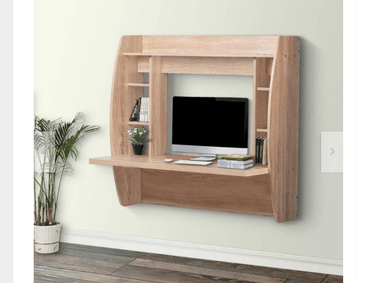 ESCRITORIO NACION MUEBLES ELI 100 CM X 45 CM MADERA CLARA EL FLOTANTE