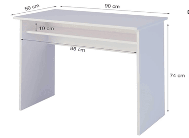 ESCRITORIO NACION MUEBLES KAT 50 CM X 90 CM BLANCO - 2