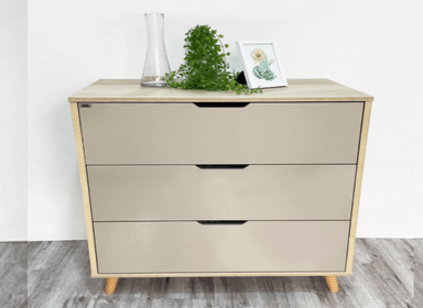 COMODA NACION MUEBLES ALIDA 3 CAJONES BEIGE