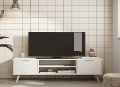 CENTRO DE ENTRETENIMIENTO NACION MUEBLES MADRID COLOR BLANCO