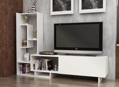 CENTRO DE ENTRETENIMIENTO NACION MUEBLES FRANCIA COLOR BLANCO