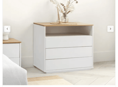VELADOR NACION MUEBLES CÓMODA KANE ELEGANTE BLANCO