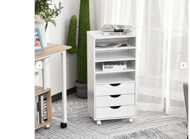 COMODA NACION MUEBLES RAFA 3 CAJONES BLANCO
