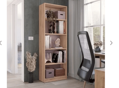 ESTANTE LIBRERO NACION MUEBLES NOVAK MADERA NATURAL MINIMALISTA