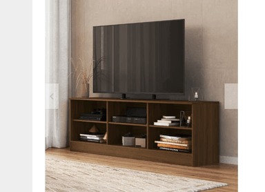 MUEBLE PARA TV NACION MUEBLES MELAMINA RAFA MARRÓN OSCURO