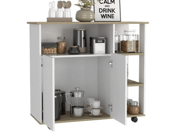 OSLA DE COCINA NACION MUEBLES BICOLOR BLANCO Y BEIGE