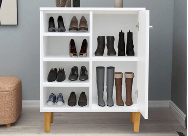 ZAPATERA NACION MUEBLES ROMA BLANCO MATE