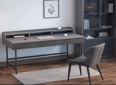 ESCRITORIO NACION MUEBLES NOAH 45 CM X 110 CM GRIS OSCURO