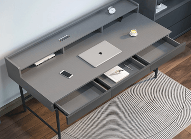ESCRITORIO NACION MUEBLES NOAH 45 CM X 110 CM GRIS OSCURO - 2