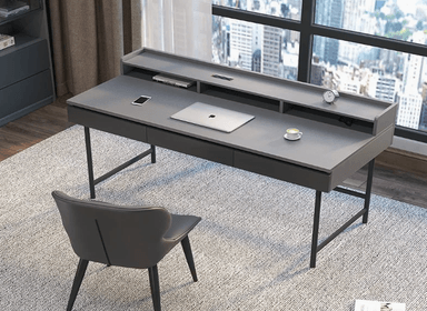 ESCRITORIO NACION MUEBLES NOAH 45 CM X 110 CM GRIS OSCURO - 3