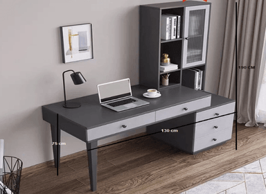 ESCRITORIO NACION MUEBLES MATTEO 50 CM X 130 CM PLOMO - 2