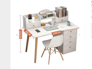 ESCRITORIO NACION MUEBLES FRANCIA 102 CM X 48 CM BLANCO VINTAGE - 2