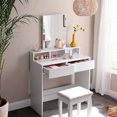 TOCADOR NACION MUEBLES VALERIA COLOR BLANCO NM - 1