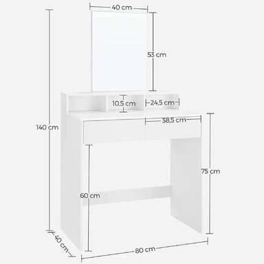 TOCADOR NACION MUEBLES VALERIA COLOR BLANCO NM - 3