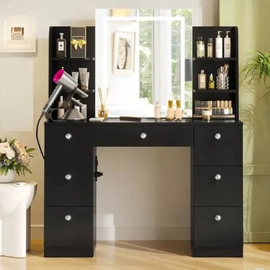 TOCADOR NACION MUEBLES ADARA COLOR NEGRO NM