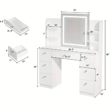 TOCADOR NACION MUEBLES ADARA COLOR NEGRO NM - 3