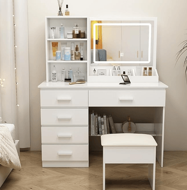 TOCADOR NACION DE MUEBLES LUIS COLOR BLANCO