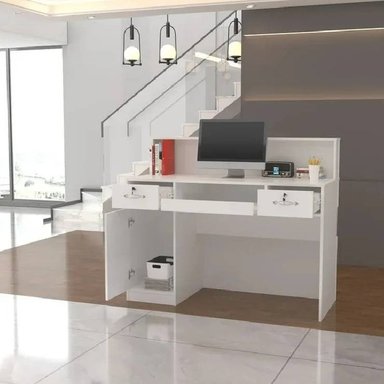 ESCRITORIO NACION MUEBLES COUNTER PARA OFICINAS RITA COLOR BLANCO NM