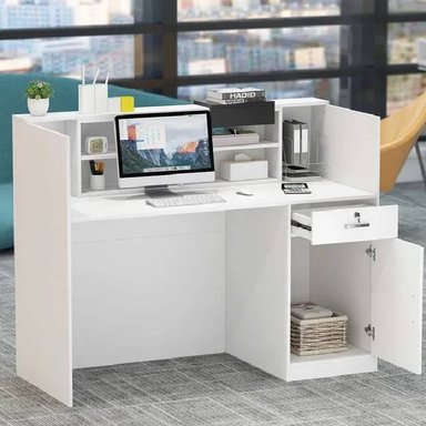 ESCRITORIO NACION MUEBLES COUNTER PARA OFICINA RICHI COLOR BLANCO NM - 3