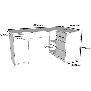 ESCRITORIO NACION MUEBLES TITO COLOR BLANCO NM - 3