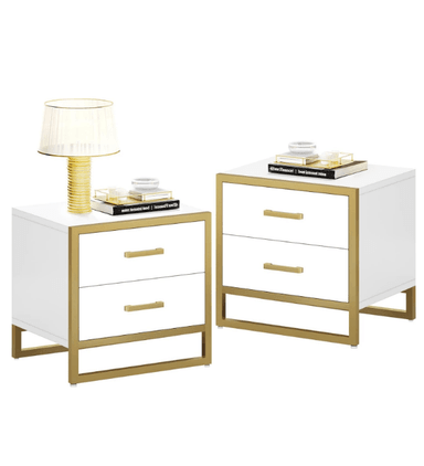 JUEGO DE VELADORES NACION MUEBLES PEDRO COLOR BLANCO