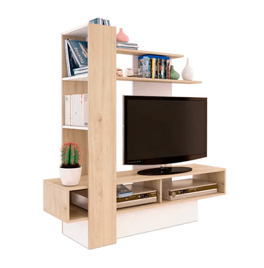 MUEBLE PARA TV NACION MUEBLES HERCULES COLOR MADERA - 1