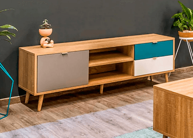 MUEBLE PARA TV NACION MUEBLES KING COLOR MULTICOLOR