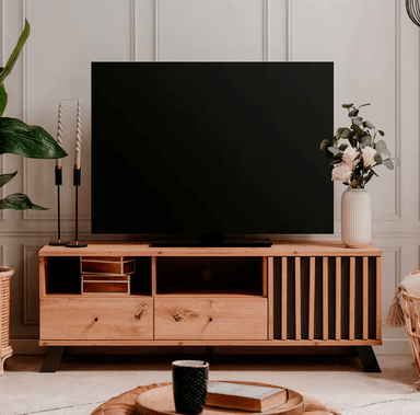 MUEBLE PARA TV NACION MUEBLES NEFERTITI COLOR ROBLE