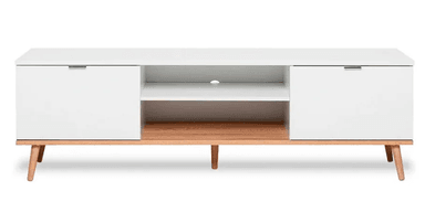 MUEBLE PARA TV NACION MUEBLES TOFFI COLOR BLANCO - 3