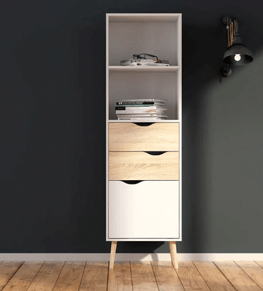 LIBRERO NACION MUEBLES GERALD COLOR BLANCO
