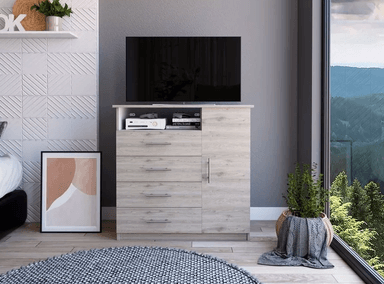 COMODA NACION MUEBLES FEEL COLOR GRIS