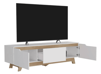 MUEBLES PARA TV NACION MUEBLES MIKI COLOR BLANCO - 2