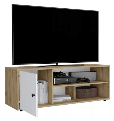 MUEBLE PARA TV NACION MUEBLES CRY COLOR MADERA - 1
