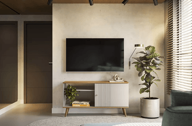 MUEBLE PARA TV NACION MUEBLES GOGETA COLOR BLANCO