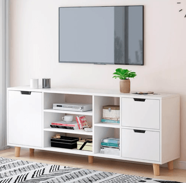MUEBLES PARA TV NACION MUEBLES NIEVE COLOR BLANCO