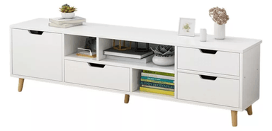 MUEBLE PARA TV NACION MUEBLES MAY COLOR BLANCO - 2