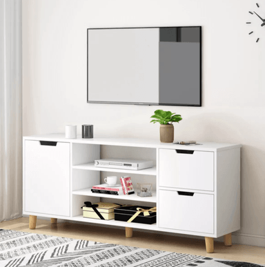 MUEBLE PARA TV NACION MUEBLES TRYH COLOR BLANCO