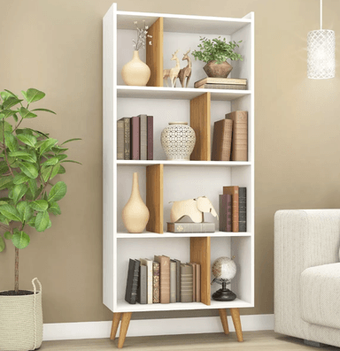 LIBRERO NACION MUEBLES COMPE COLOR BLANCO