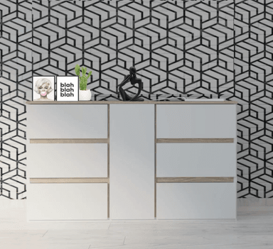 COMODA NACION MUEBLES VICTORIA COLOR BLANCO