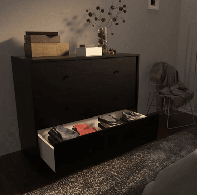 COMODA NACION MUEBLES ABCD COLOR NEGRO