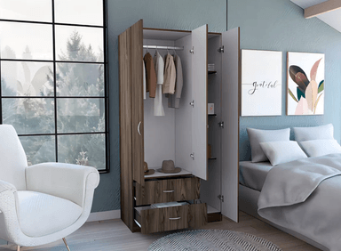 CLOSET NACION MUEBLES IGTG COLOR ROBLE OSCURO - 2