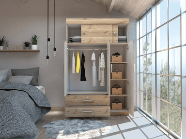CLOSET NACION MUEBLES IBAC COLOR MADERA - 2