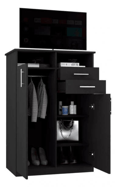 CLOSET NACION MUEBLES GSTH COLOR NEGRO